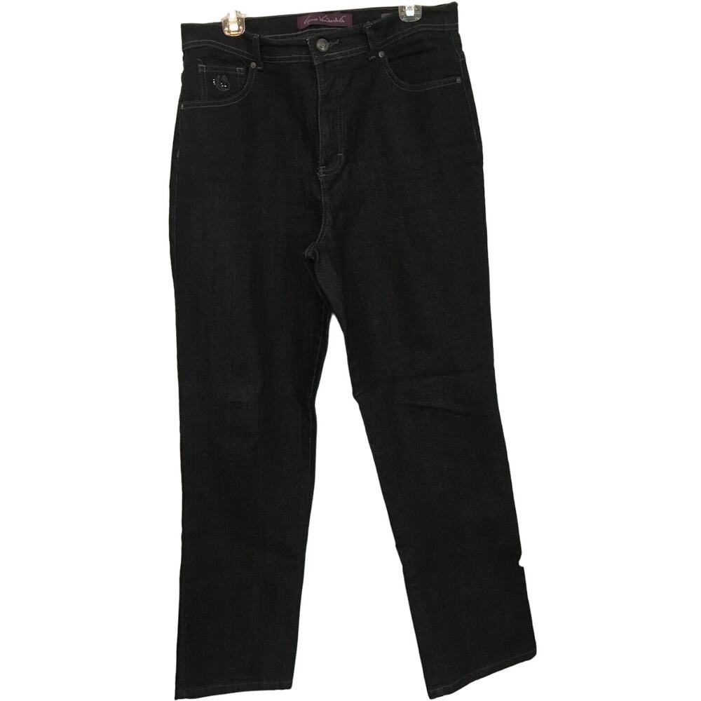 Gloria Vanderbilt Amanda Deep Blue Denim Size 12 Straight Leg Jeans
